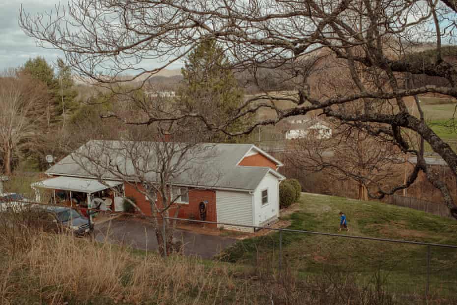 The home of Mary Beth Cochran is seen in Canton, North Carolina on Sunday March 21, 2021. Cochran is joint care taker for the four grand children, two of which live with her along with her elderly mother-in-law.