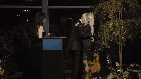 Bezos and Sanchez announce Dolly Parton as recipient of Courage and Civility award – video
