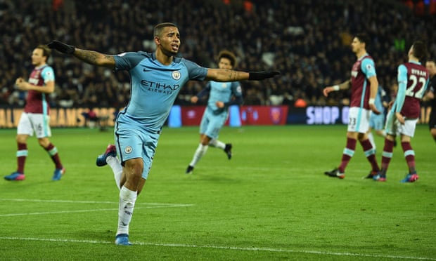Gabriel Jesus Off The Mark As Manchester City Rout West Ham Again Premier League The Guardian Gabriel Jesus Off The Mark As Manchester City Rout West Ham Again Premier League The Guardian