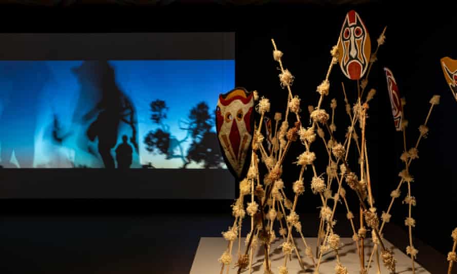 Ngundamurri (detail) by Juluwarlu Art Group, in the Tracks We Share exhibition.
