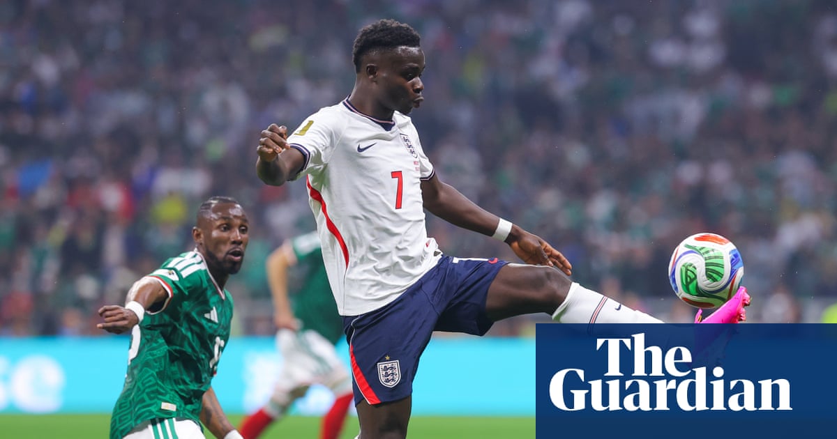 Bukayo Saka with England during the World Cup