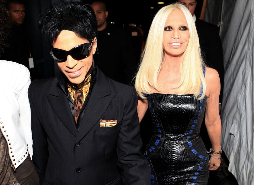 Versace with Prince at the at the launch of the H&amp;M range in 2011.