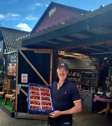 John Harris of the Broadditch farm shop displays some wares