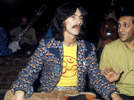 George Harrison with Ravi Shankar in 1974