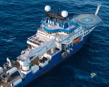 A ship in the ocean