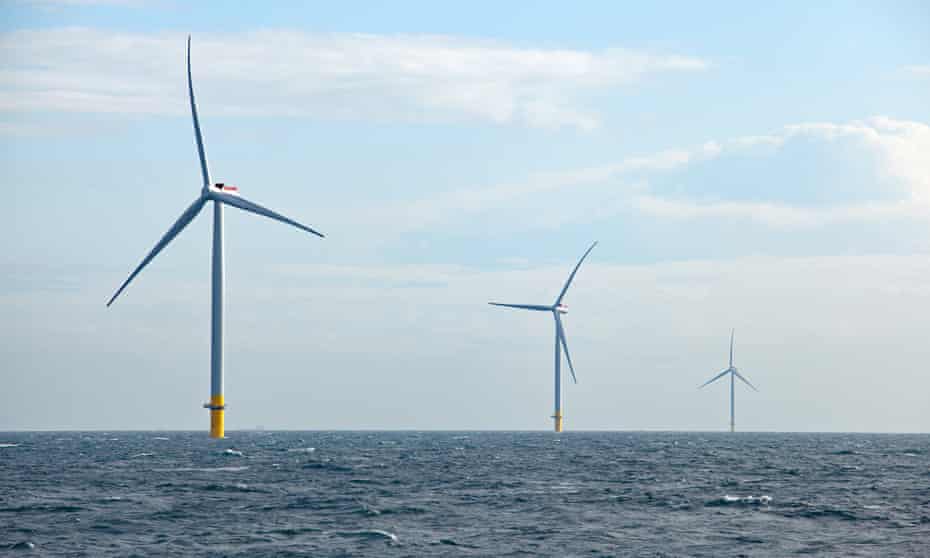 Wind turbines of Hornsea 1, off the Yorkshire coast, North Sea