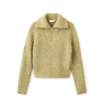 Mango knitted sweater with perkins neck