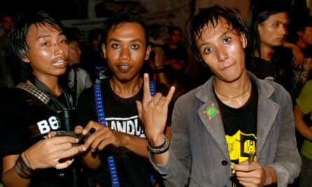 Punks at a gig in Indonesia