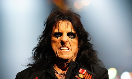 Eyes on the prize … Alice Cooper performing at Swansea Arena.