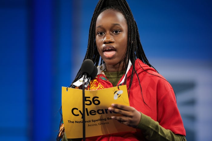 Cyleane Equra Ama Quansah spelling her word