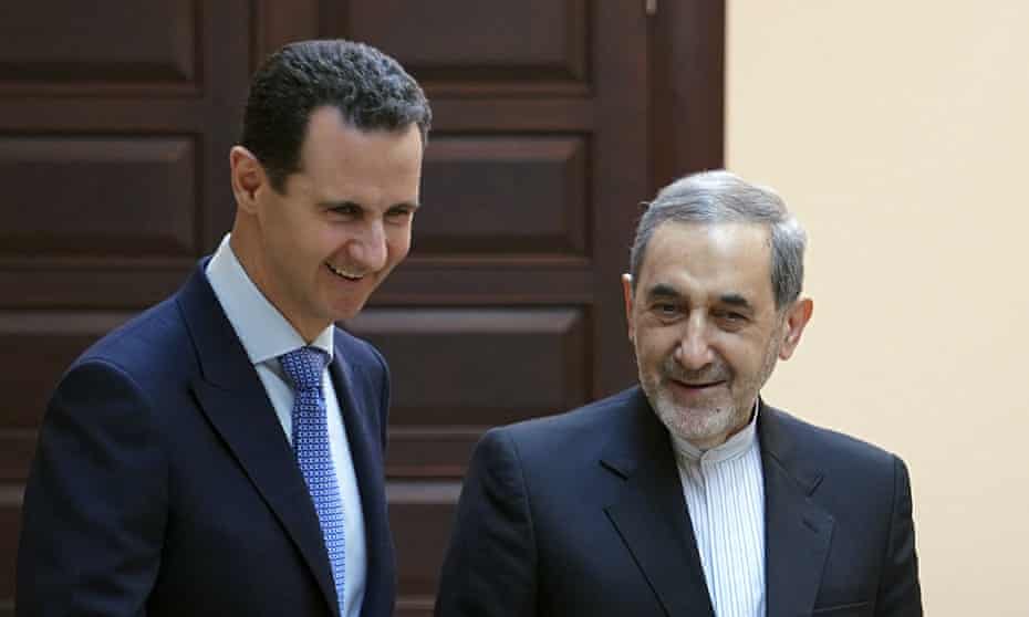 Bashar al-Assad and Ali Akbar Velayati