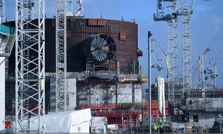 General view of construction work at Hinkley Point C site