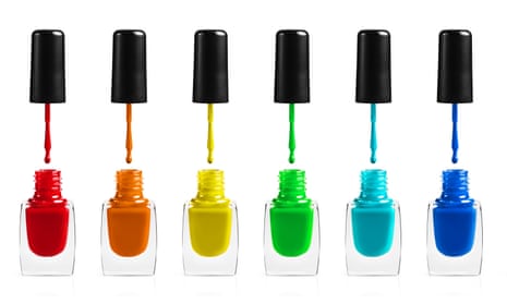 a selection of nail polish bottles