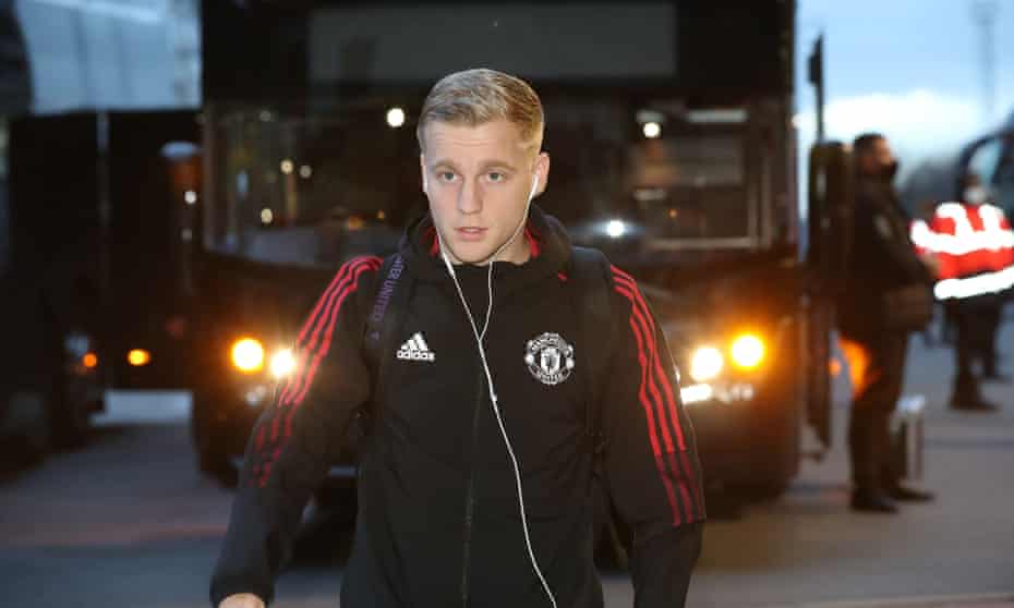 Donny van de Beek arrives for Manchester United’s game at home to Wolves this month