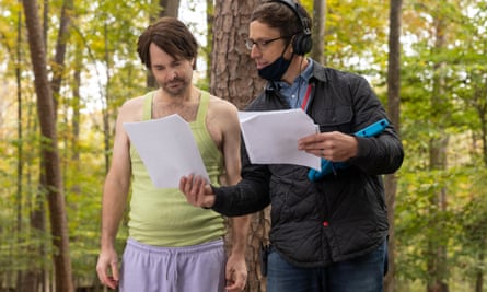 ‘He can be such an asshole’ … Greenbaum directing Will Forte (left) as Doug.
