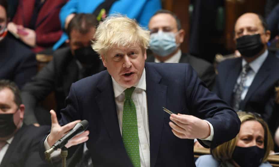 Boris Johnson speaking during Prime Minister’s Questions in the House of Commons
