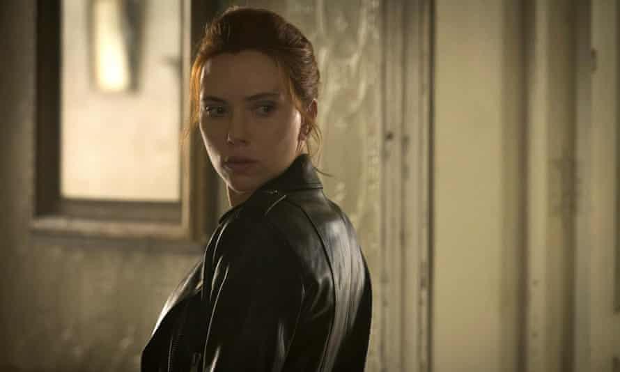 Out of the darkness ... Scarlett Johansson in Black Widow.