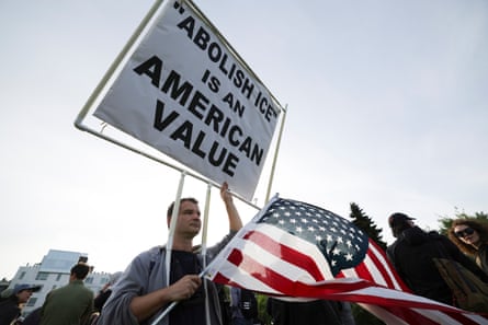 a man holding a flag