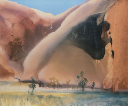 ‘Melting in the heat’ … Permanent Water Mutidjula, by the Kunia Massif, 1985, by Michael Andrews.