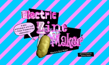 You too can paint ribbons of rashers ... Electric Zine Maker’s homescreen.