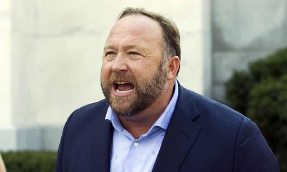 Alex Jones falsely claimed the Sandy Hook shooting in which 20 children and six staff were killed was a hoax.