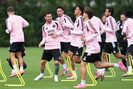 Lionel MessiInter Miami forward Lionel Messi, second from left, does drills at the MLS team’s training facility, Wednesday, Jan. 28, 2026, in Fort Lauderdale, Fla. (AP Photo/Lynne Sladky)