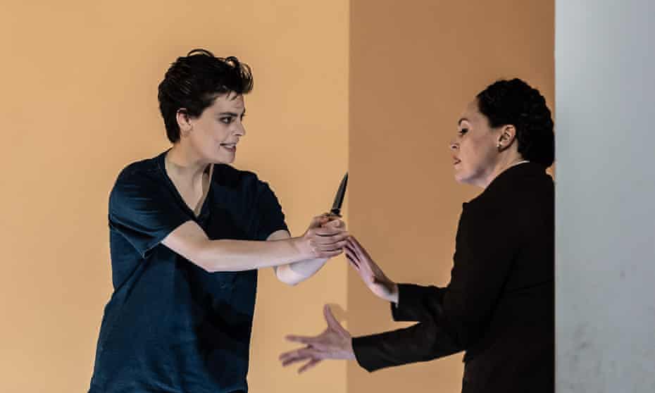 Emily D’Angelo, left, as Sesto and Nicole Chevalier as Vitellia in La clemenza di Tito at the Royal Opera House.