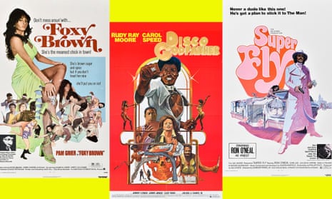 Posters for Foxy Brown, Disco Godfather and Super Fly.