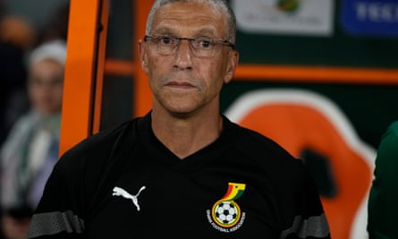 Chris Hughton looks on as Ghana fall to a shock 2-1 defeat against Cape Verde
