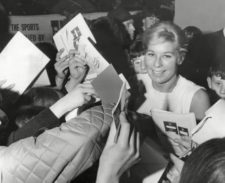 Mary Rand signs autographs at London’s Olympia in January 1966.
