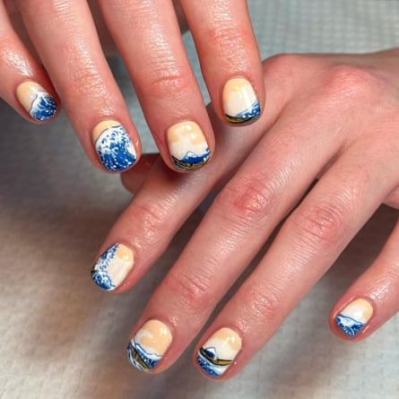 Charley Murphy’s Hokusai-inspired nail art.