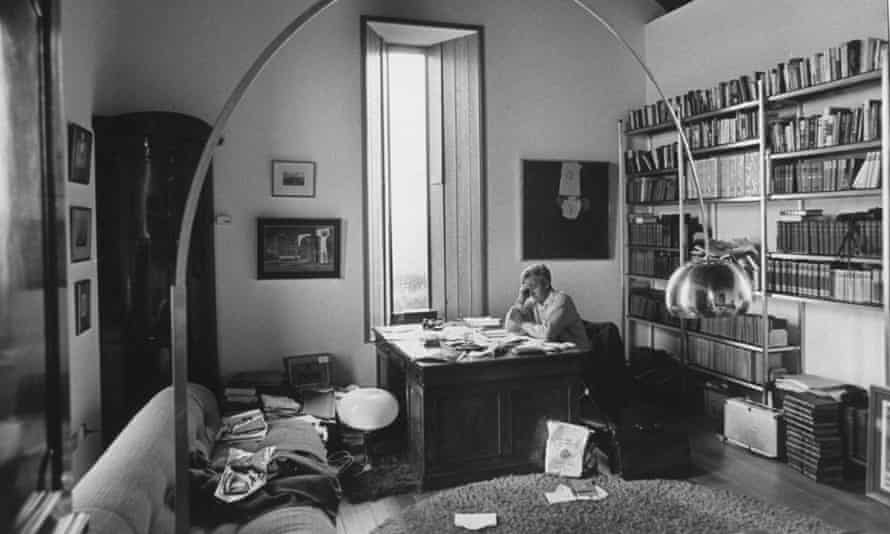David Cornwell at his desk at home in 1974.