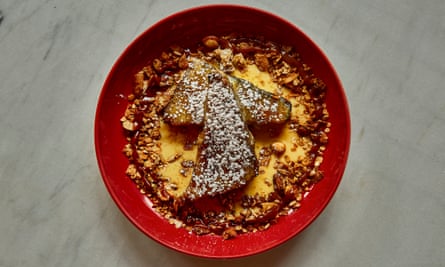‘Luckily, the place is only a hop, skip and a jump from Harley Street’: Apple Butter Cafe’s creme brulee french toast.