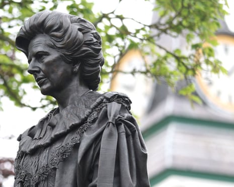 The statue of Margaret Thatcher in Grantham.