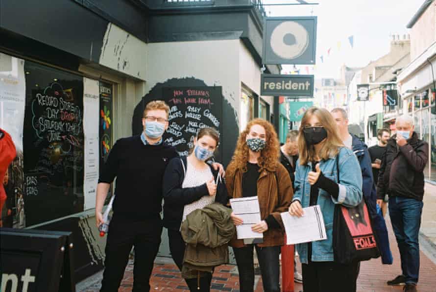 Customers outside Resident in Brighton during Record Store Day in June 2021.