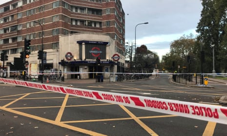Flowers were laid near Clapham South tube station where the stabbing of the 17-year-old took place.