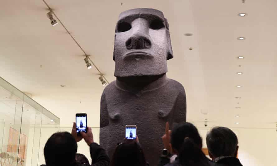 Hoa Hakananai’a, the Easter Island statue at the British Museum in London – for now at least.