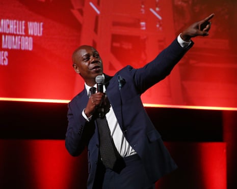 Dave Chappelle on stage in Sydney.