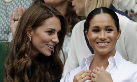 Kate and Meghan at Wimbledon in 2019.