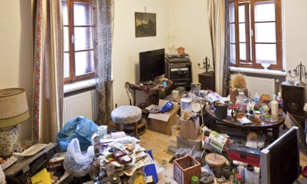 A room with hoarded objects