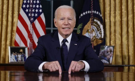 US president Joe Biden delivers a prime-time address to the nation about his approaches to the conflict between Israel and Hamas, humanitarian assistance in Gaza and continued support for Ukraine in their war with Russia