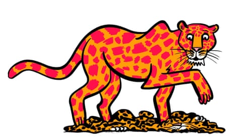 Illustration of a leopard changing its spots