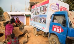 Christian Aid toured a ‘truth truck’ around villages in Gorkha and Dhading