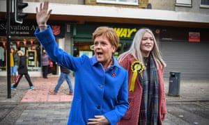 Nicola Sturgeon campaigns with the SNP candidate for East Dunbartonshire, Amy Callaghan