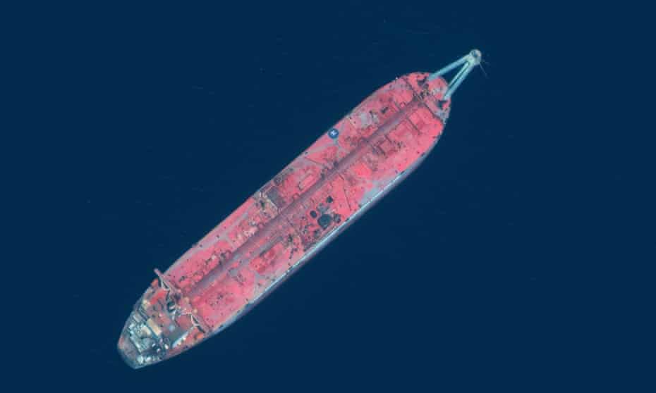 Overhead view of tanker