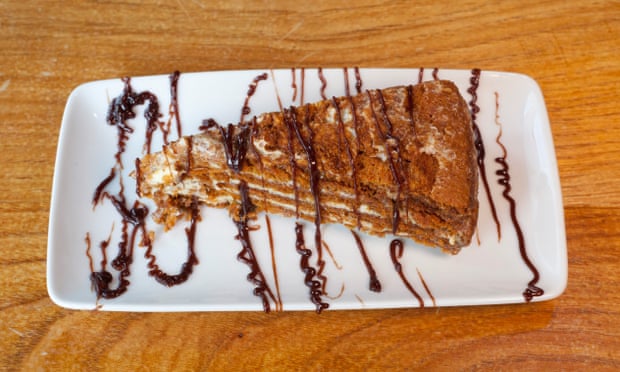 ‘Multi-layered’: honey cake.