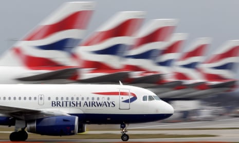 British Airways plane lands at Heathrow