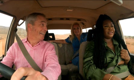 ‘Did he veer a bit too far to the right’ … Ant and Dec quip about Farage’s driving.