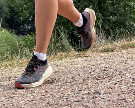 A person running outside in la sportiva prodigio pro shoes