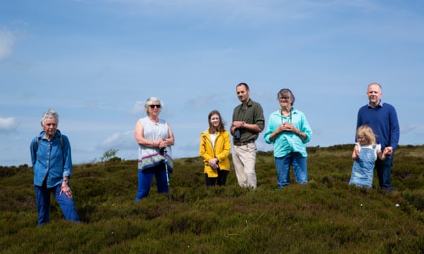 Members of the Langholm Initiative with local residents on Langholm Moor.